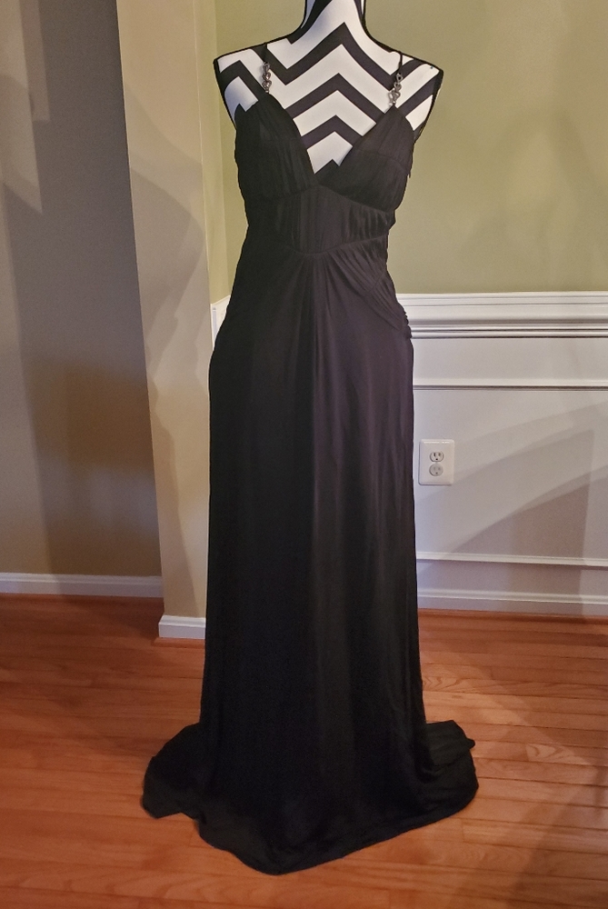 Laundry - black floor length gown, strappy back